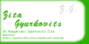 zita gyurkovits business card